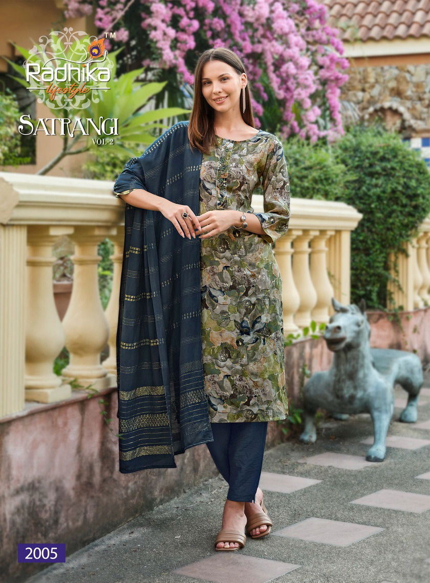 Satrangi Vol 2 By Radhika 2001 To 2006 Kurti With Bottom Dupatta Wholesale In Delhi
